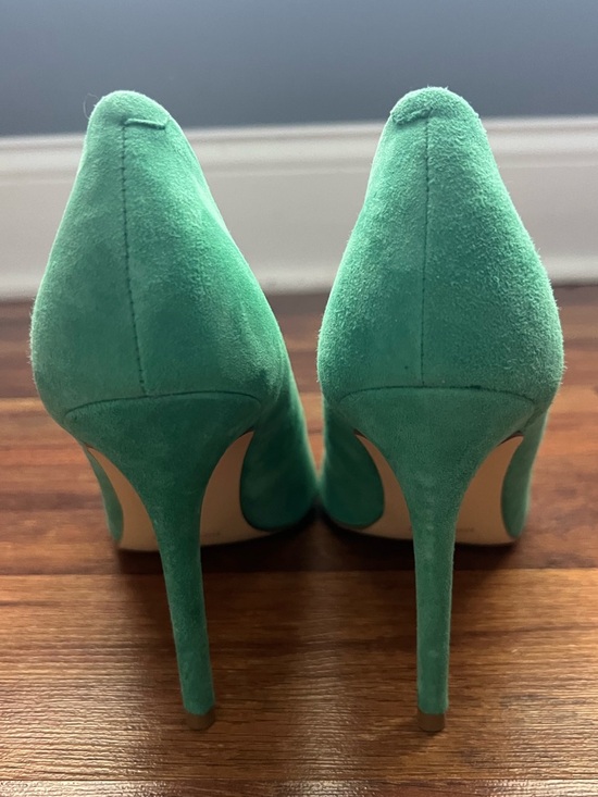 Nine West Green Suede Pointed-Toe Stiletto Pumps Size 8 - Picture 4 of 8